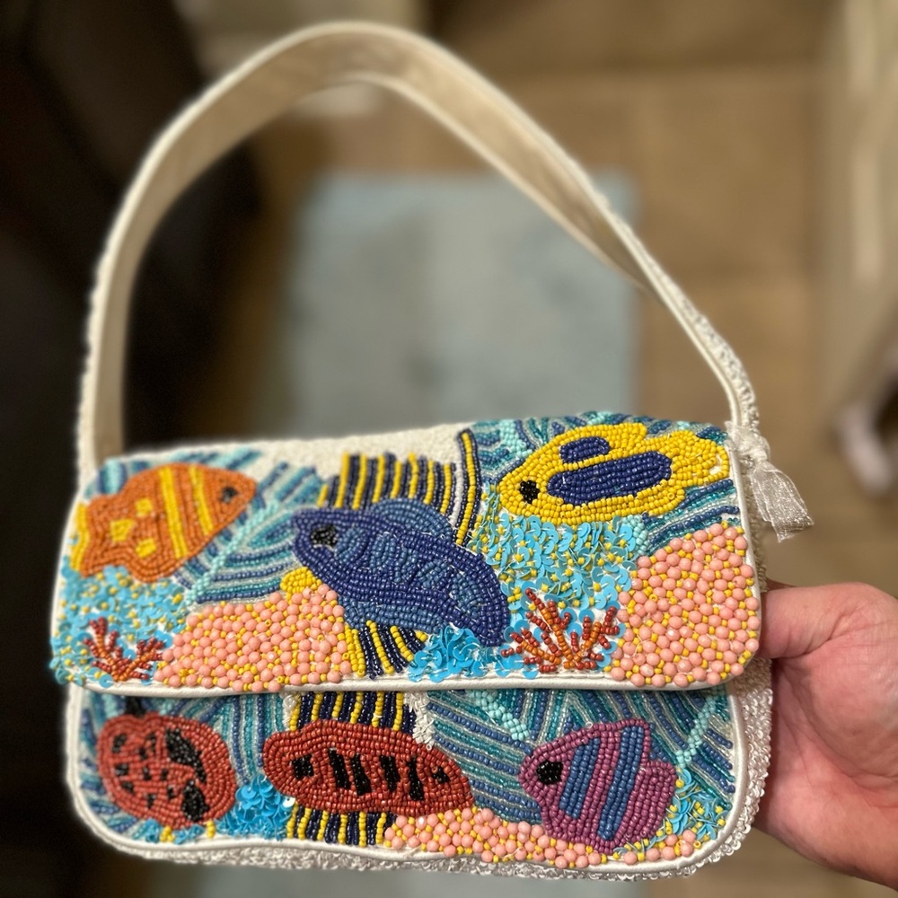 Viral Beaded Fish bag